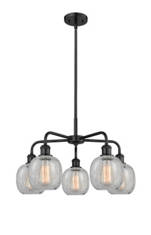 Downtown Urban Five Light Chandelier in Matte Black (405|516-5CR-BK-G105)