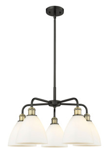 Downtown Urban Five Light Chandelier in Black Antique Brass (405|516-5CR-BAB-GBD-751)