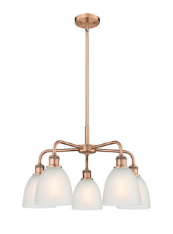 Ballston Five Light Chandelier in Antique Copper (405|516-5CR-AC-G381)