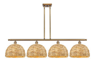 Downtown Urban Four Light Pendant in Brushed Brass (405|516-4I-BB-RBD-12-NAT)