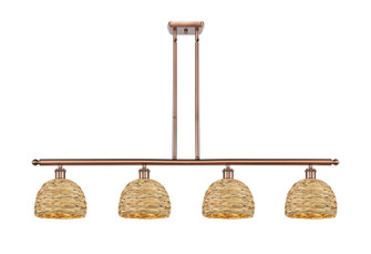 Downtown Urban Four Light Pendant in Antique Copper (405|516-4I-AC-RBD-8-NAT)