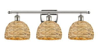 Ballston Three Light Bath Vanity in Polished Nickel (405|516-3W-PN-RBD-8-NAT)