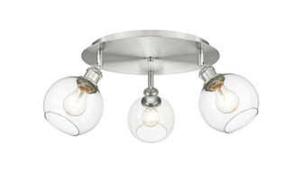 Ballston Three Light Flush Mount in Satin Nickel (405|516-3C-SN-G122-6)