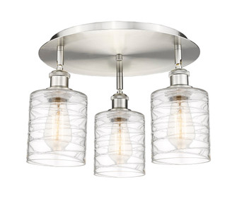 Ballston Three Light Flush Mount in Satin Nickel (405|516-3C-SN-G1113)