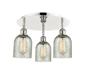 Ballston Three Light Flush Mount in Polished Nickel (405|516-3C-PN-G259)