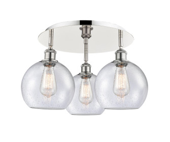 Ballston Three Light Flush Mount in Polished Nickel (405|516-3C-PN-G124-8)