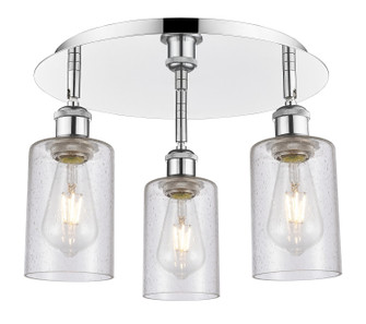 Ballston Three Light Flush Mount in Polished Chrome (405|516-3C-PC-G804)