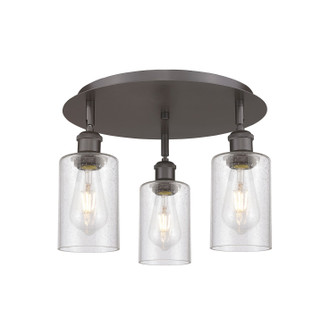 Ballston Three Light Semi-Flush Mount in Oil Rubbed Bronze (405|516-3C-OB-G804)