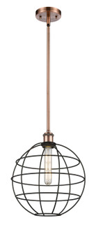 Ballston LED Pendant in Antique Copper (405|516-1S-AC-CE-12-BK)