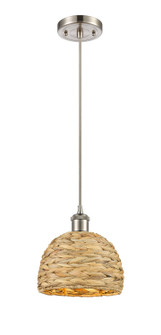 Ballston One Light Pendant in Satin Nickel (405|516-1P-SN-RBD-8-NAT)