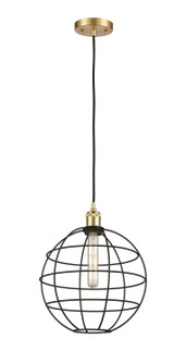 Ballston LED Pendant in Satin Gold (405|516-1P-SG-CE-12-BK)