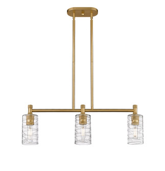 Downtown Urban LED Island Pendant in Brushed Brass (405|434-3I-BB-G434-7CL)