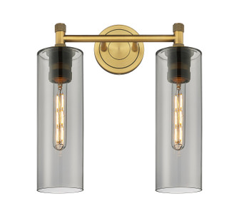 Downtown Urban LED Bath Vanity in Brushed Brass (405|434-2W-BB-G434-12SM)