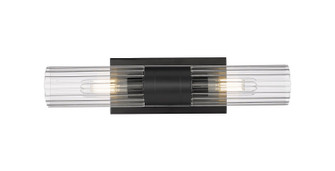 Downtown Urban Two Light Bath Vanity in Matte Black (405|429-2WL-BK-G429-8CL)