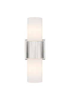 Downtown Urban Two Light Bath Vanity in Polished Nickel (405|428-2WL-PN-G428-7WH)