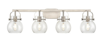 Downtown Urban Four Light Bath Vanity in Satin Nickel (405|423-4W-SN-G410-6CL)