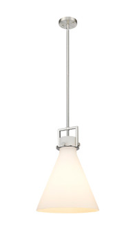 Downtown Urban One Light Pendant in Brushed Satin Nickel (405|411-1SL-SN-G411-14WH)