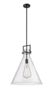 Downtown Urban One Light Pendant in Matte Black (405|411-1SL-BK-G411-18SDY)