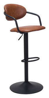 Kirby Bar Chair in Vintage Brown, Black (339|109038)