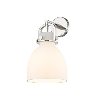 Downtown Urban One Light Wall Sconce in Polished Nickel (405|410-1W-PN-G412-8WH)