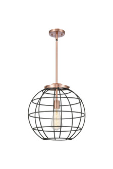 Essex One Light Pendant in Antique Copper (405|221-1S-AC-CE-16-BK)