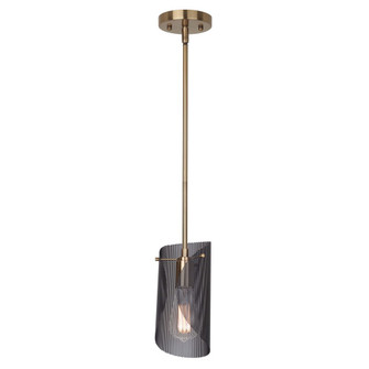 Huxlee One Light Pendant in Matte Black And Gold (387|IPL1131A01BKG)