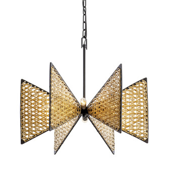 Machina Six Light Chandelier in Matte Black/Sulihiya (137|379C06MBS)