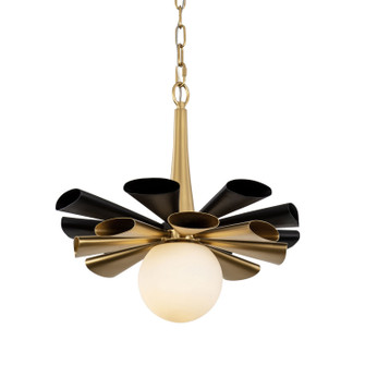 Daphne One Light Pendant in Matte Black/French Gold (137|372P01MMBFG)