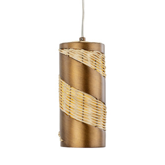 Flow One Light Mini Pendant in Baguette/Natural Rattan (137|240M01BTR)