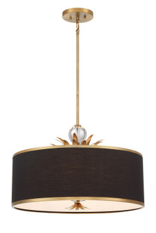 Caprio Four Light Pendant in Natural Brushed Brass (7|4584-672)