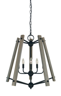 Meredith Five Light Chandelier in Matte Black (8|L1137 MBLACK)