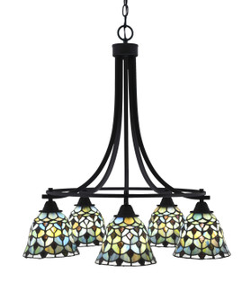 Paramount Five Light Chandelier in Matte Black (200|3415-MB-9965)