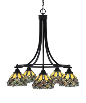 Paramount Five Light Chandelier in Matte Black (200|3415-MB-9435)