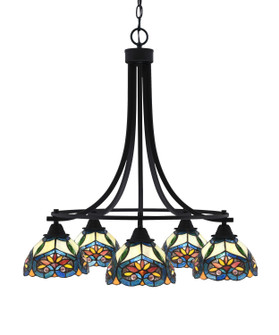 Paramount Five Light Chandelier in Matte Black (200|3415-MB-9425)