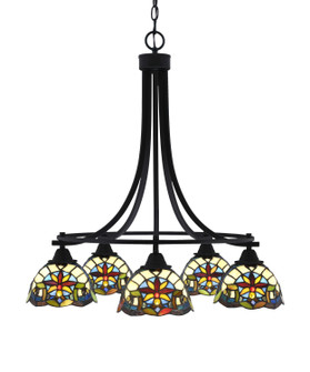 Paramount Five Light Chandelier in Matte Black (200|3415-MB-9365)