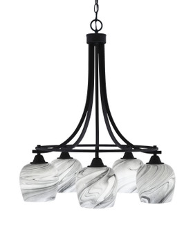 Paramount Five Light Chandelier in Matte Black (200|3415-MB-4819)