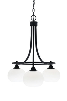 Paramount Three Light Chandelier in Matte Black (200|3413-MB-212)