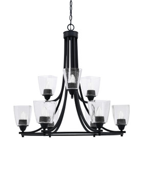 Paramount Nine Light Chandelier in Matte Black (200|3409-MB-461)