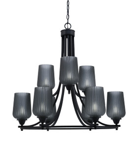 Paramount Nine Light Chandelier in Matte Black (200|3409-MB-4252)