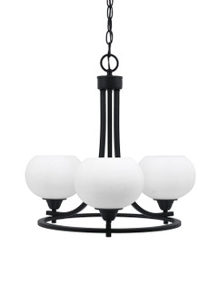Paramount Three Light Chandelier in Matte Black (200|3403-MB-212)