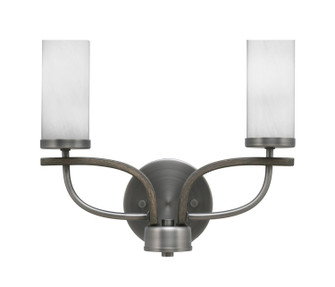 Monterey Two Light Bathroom Lighting in Graphite & Painted Distressed Wood-look (200|2912-GPDW-811)