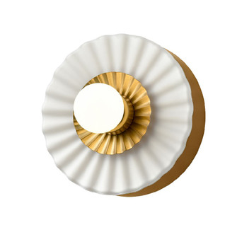 Waverly Heights One Light Wall Sconce in Brass With Half Opal Glass (214|DVP48801BR-OP)