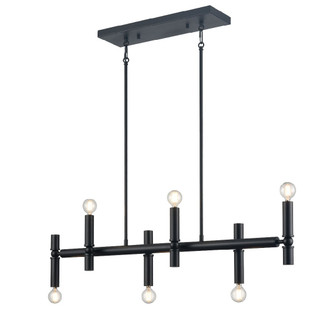 Klondike Five Light Linear Pendant in Ebony And Multiple Finishes (214|DVP42804EB+MF)