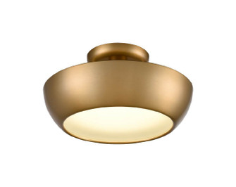 Antares Cct LED Semi-Flush Mount in Brass With Vodka Ice Glass (214|DVP0611BR-VICE)