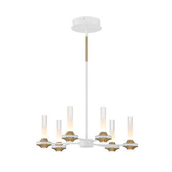 Torcia LED Chandelier in White and Brass (40|45712-029)