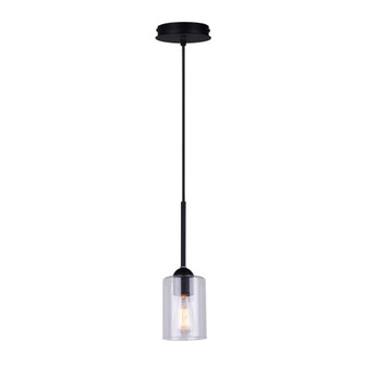 Hampton One Light Pendant in Matte Black (387|IPL370A01BK-CL)