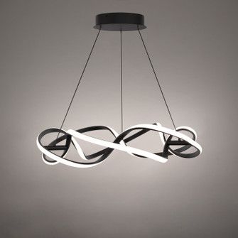 Interlace LED Pendant in Black (34|PD-47828-BK)