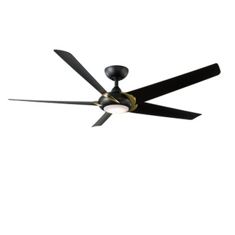 Lucid 62''Ceiling Fan in Soft Brass Arms/Matte Black (441|FR-W2304-62L35SBMB)