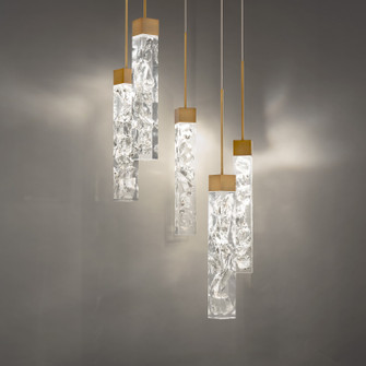 Minx LED Pendant in Aged Brass (281|PD-78005R-AB)