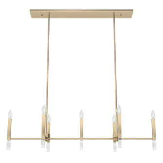 Sunjai Seven Light Linear Chandelier in Alturas Gold (47|19986)